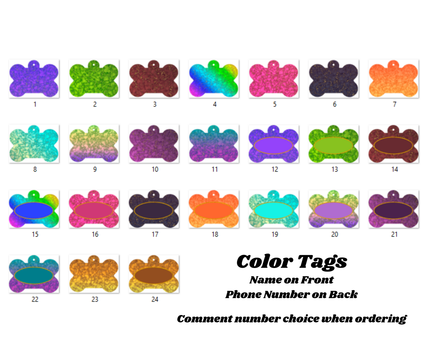 PET ID TAG - Double sided