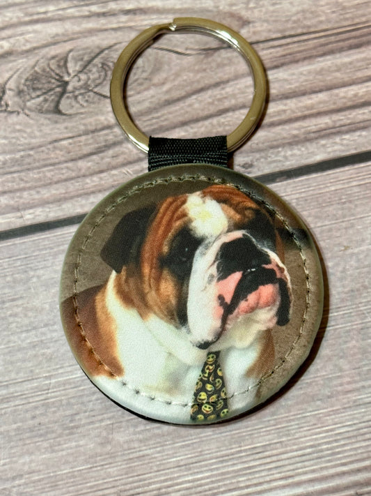 PHOTO KEYCHAIN with black glitter backing