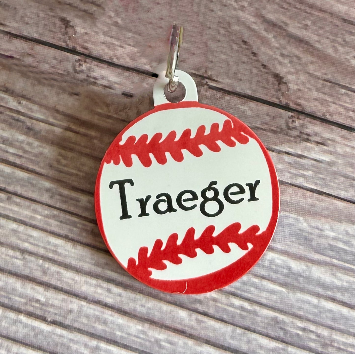 BASEBALL PET ID TAG