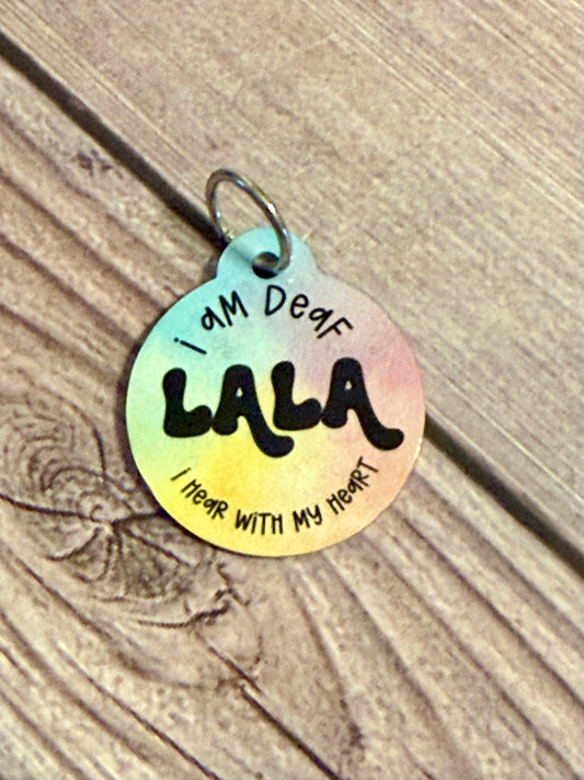 I am deaf, I hear with my heart ID TAG