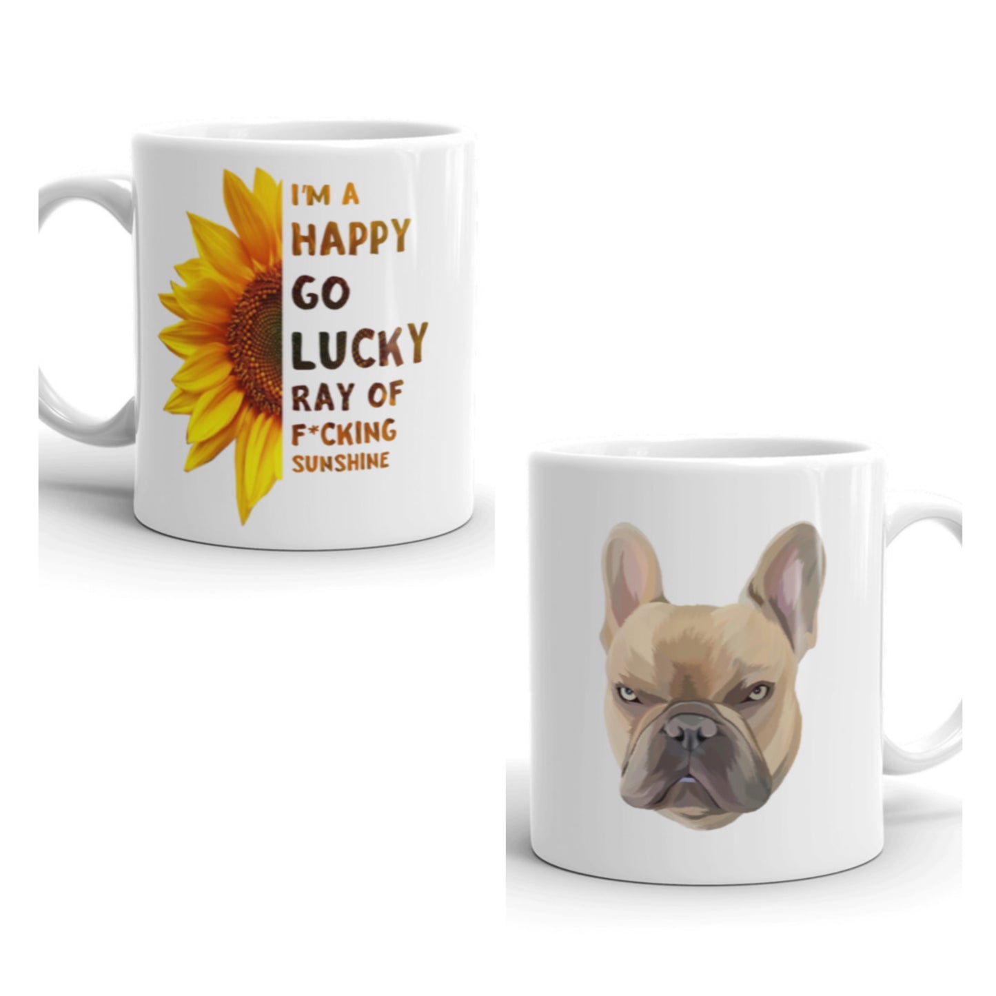 “RAY OF SUNSHINE” FRENCHIE COFFEE CUP