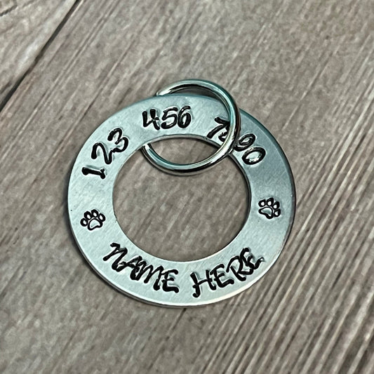PERSONALIZED WASHER PET ID TAG