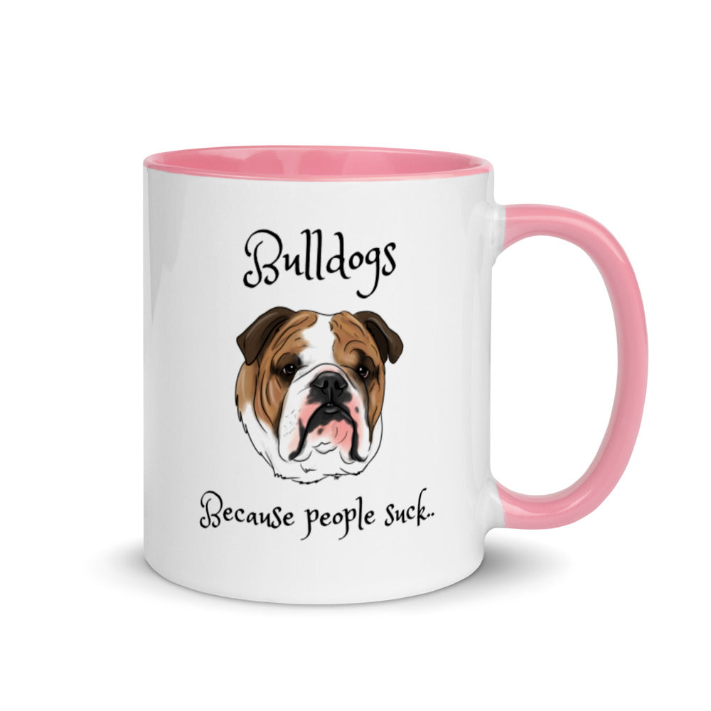 “BULLDOGS, BECAUSE PEOPLE SUCK” COFFEE CUP