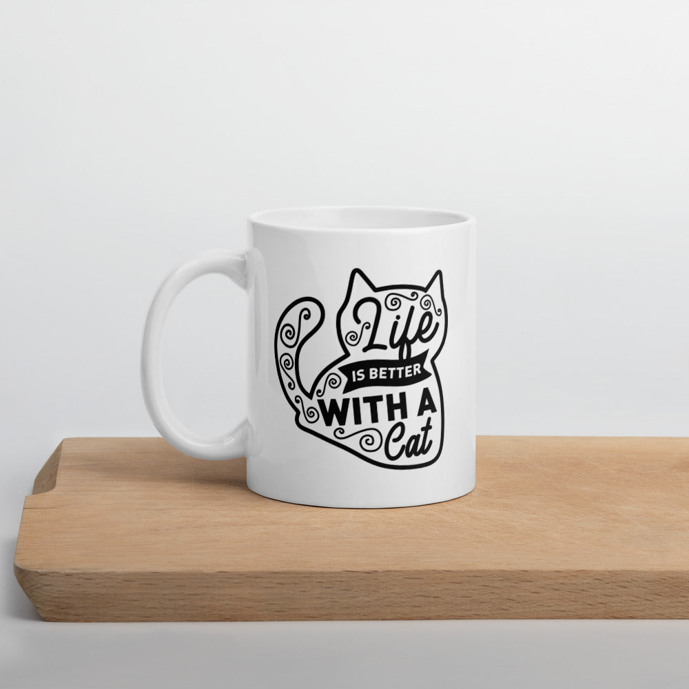 “LIFE IS BETTER WITH A CAT” COFFEE CUP