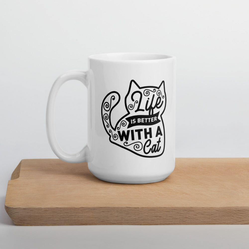 “LIFE IS BETTER WITH A CAT” COFFEE CUP
